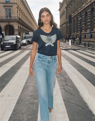  Mos Mosh - MMGethi Deco T-shirt - Salute Navy 